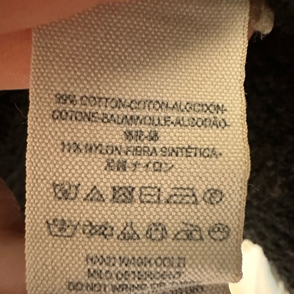 Free People Black Vneck Cropped Long Sleeve Sweater Size medium - Picture 6 of 6